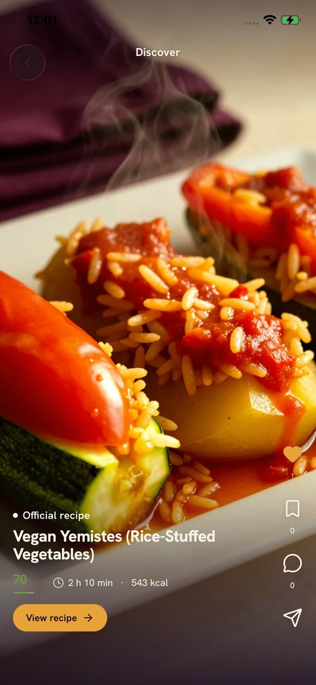 Forkin app screen: Cook with it